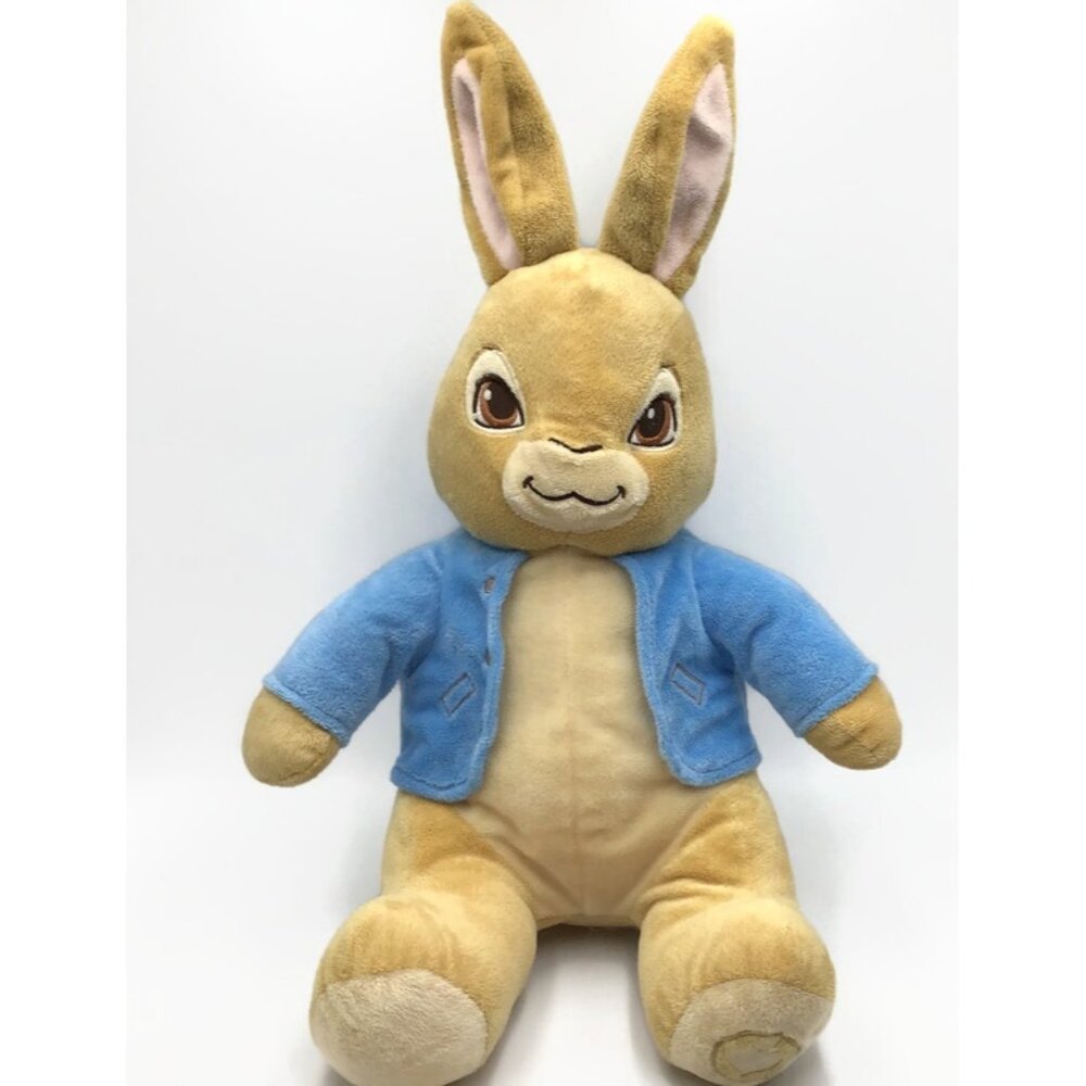 Peter Rabbit 14' Stuffed Bunny Plush Wearing Blue Jacket Cottontail Nickelodeon
